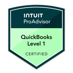 Intuit QuickBooks ProAdvisor, Level 1 Certified